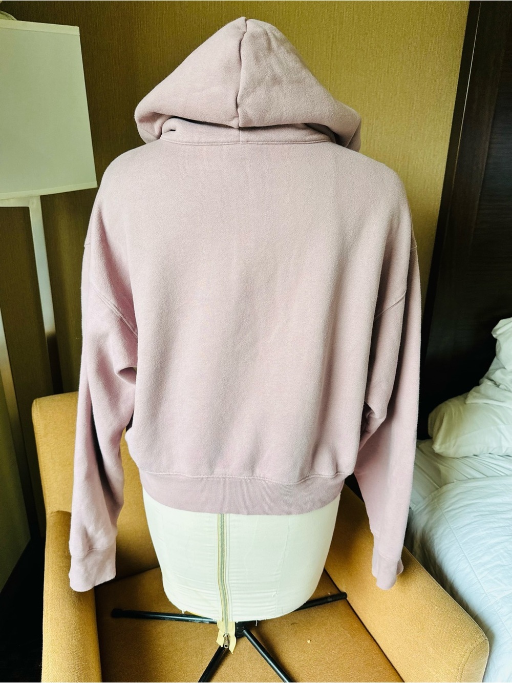 Aritzia TNA Cozy Sweatfleece Boyfriend Rose Pink Half-Zip Hooded Sweatshirt - Picture 9 of 9